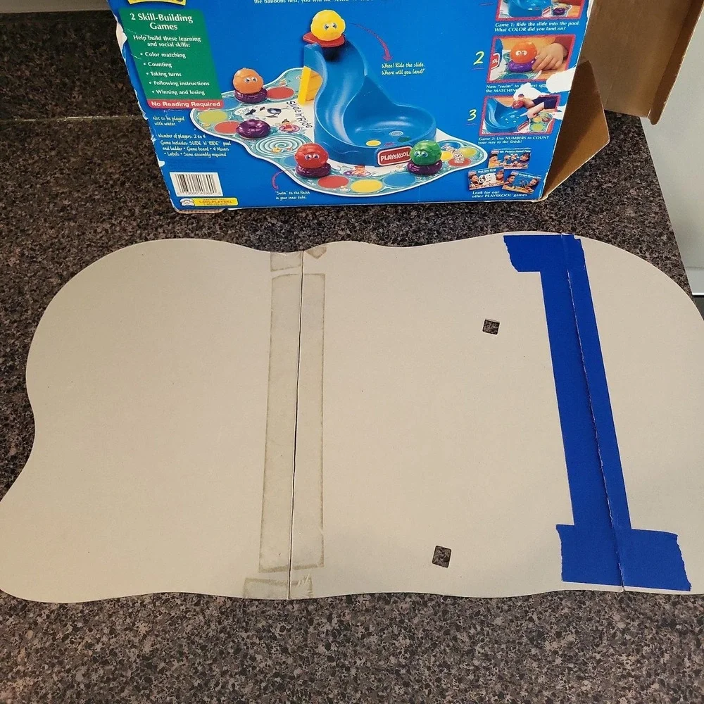 Vintage Playskool Slide 'N Ride Complete Preschool‎ Board Game Color Counting
